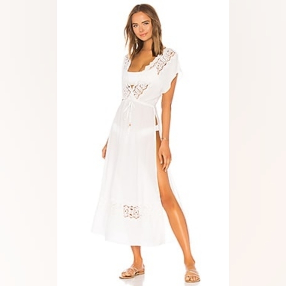 L Space Sunset Swim Cover Up Dress White Size Large - Picture 1 of 10